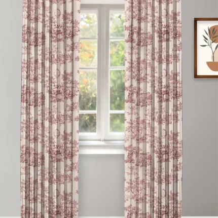 Curtains | French Toile-Misty Rose- Curtain | Curtain Avenue
