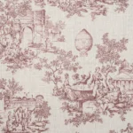 French Toile  - Misty Rose Fabric Swatch