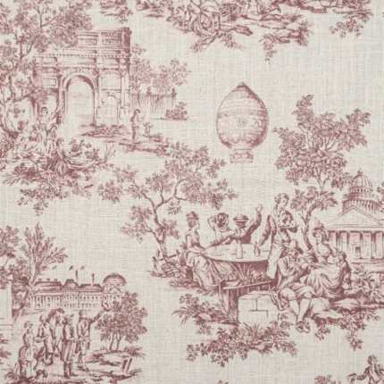 Swatches | French Toile-Misty Rose- Regular | Curtain Avenue