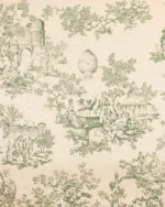 French Toile - Sea Green Roman Shades - Image 3