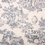 French Toile - Steel Blue Fabric Swatch