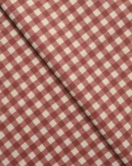 Gingham Check - Crimson Red Fabric Swatch - Image 2