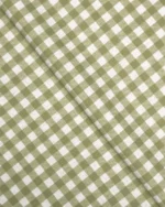 Gingham Check - Green Ripple Fold Drapes - Image 2