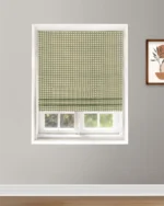 Gingham Check - Green Roman Shades