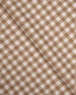 Gingham Check - Sand Ripple Fold Drapes - Image 2
