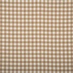 Gingham Check - Sand Fabric Swatch