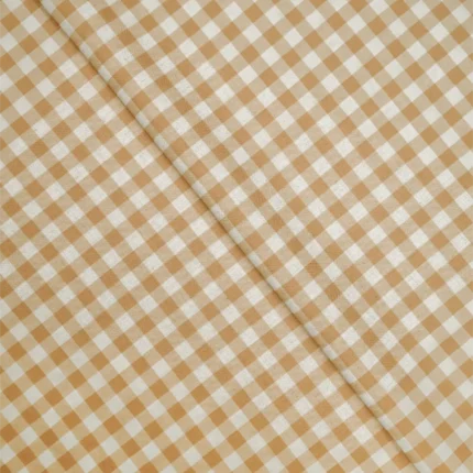 Swatches | Gingham Check - Folded - Mustard | Curtain Avenue
