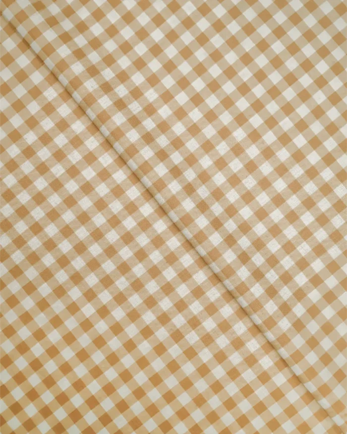 Gingham Check - Mustard Ripple Fold Drapes - Image 2