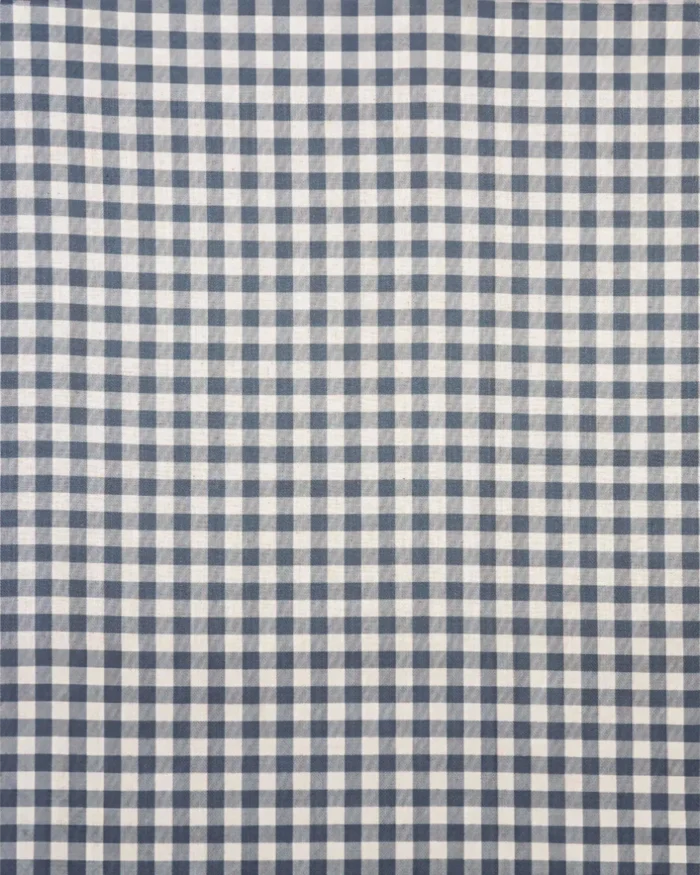 Gingham Check - Blue Ripple Fold Drapes - Image 3
