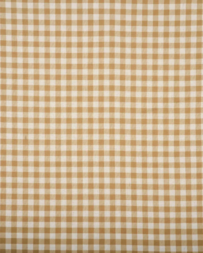 Gingham Check - Mustard Ripple Fold Drapes - Image 3
