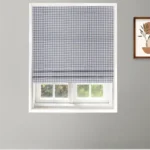 Gingham Check - Blue Roman Shades