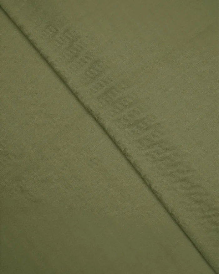 Herringbone Plains - Kiwi Green Custom Curtains - Image 2