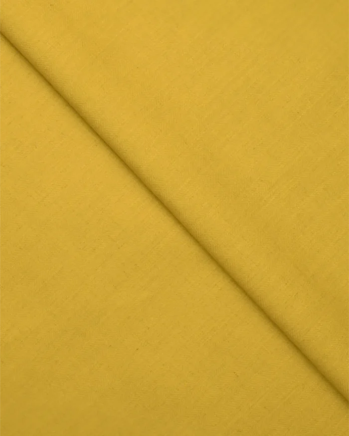 Herringbone Plains - Mineral Yellow Ripple Fold Drapes - Image 2