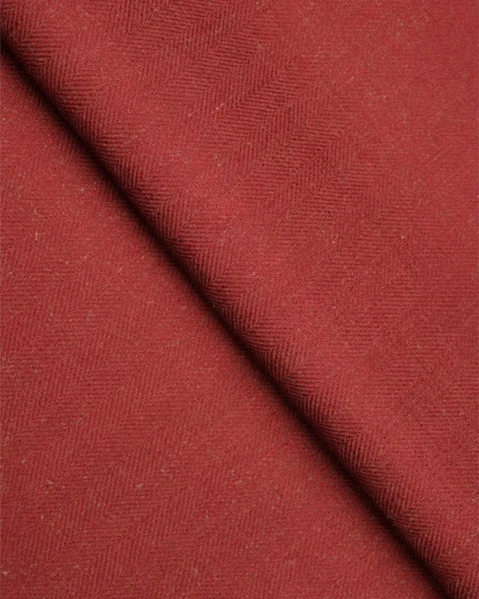Herringbone Plains - Misty Red Ripple Fold Drapes - Image 2