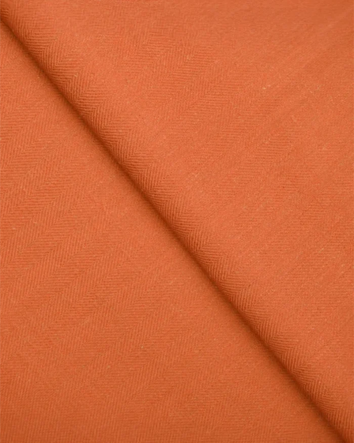 Herringbone Plains - Orange Carrot Roman Shades - Image 2