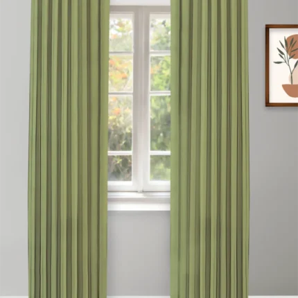 Curtains | Herringbone Plains - Curtain - Kiwi Green | Curtain Avenue