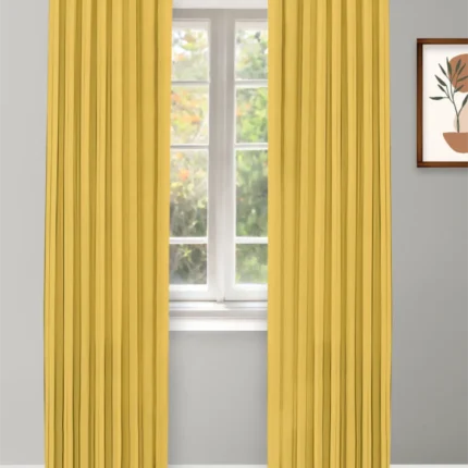 Curtains | Herringbone Plains - Curtain - Mineral Yellow | Curtain Avenue