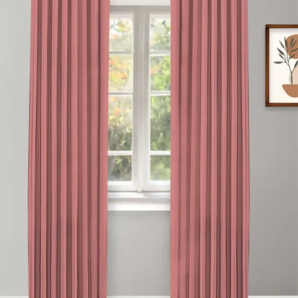 Curtains | Herringbone Plains - Curtain - Rose Pink | Curtain Avenue