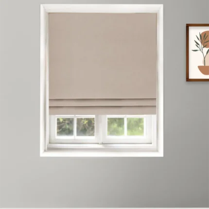 Roman Shades | Herringbone Plains - Roman - Bark Brown | Curtain Avenue