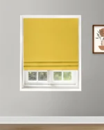 Herringbone Plains - Mineral Yellow Roman Shades