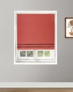 Herringbone Plains - Misty Red Roman Shades