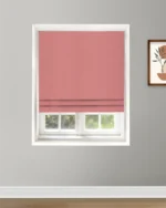 Herringbone Plains - Rose Pink Roman Shades