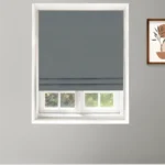 Herringbone Plains - Spa Roman Shade