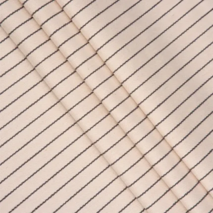 Swatches | Lincoln Narrow Stripes - Graphite Folded Shot | Curtain Avenue