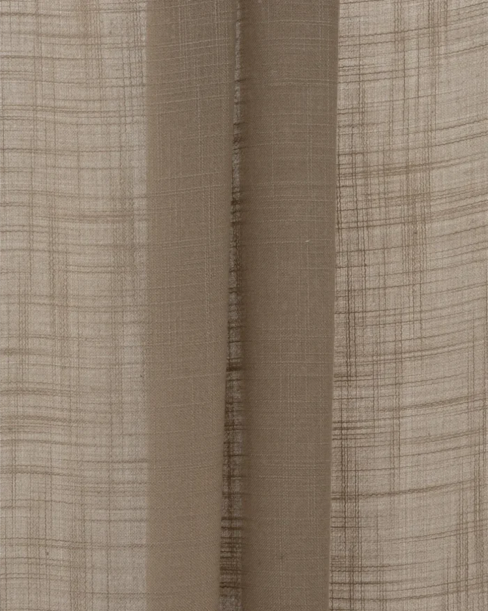 Roman Shades | Lush Linen Sheer - Brown - Folded | Curtain Avenue