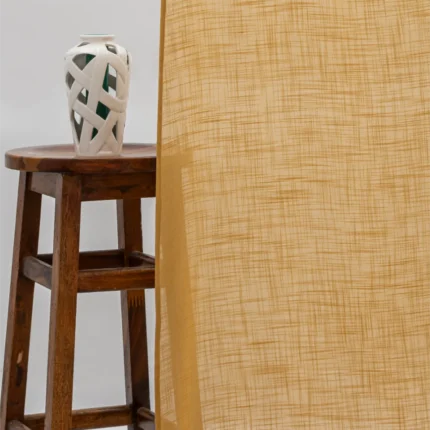 Ripple Fold Drapes | Lush Linen Sheer - Gold - Curtain | Curtain Avenue