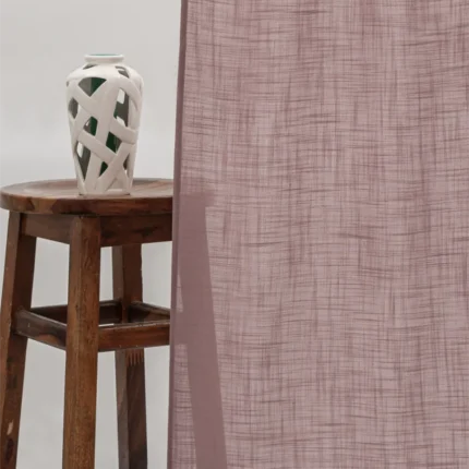 Ripple Fold Drapes | Lush Linen Sheer - Mauve - Curtain | Curtain Avenue