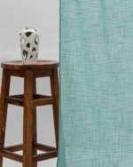 Ripple Fold Drapes | Lush Linen Sheer - Ocean - Curtain | Curtain Avenue
