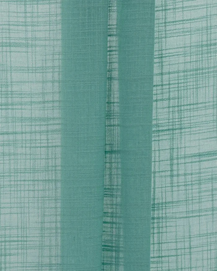 Roman Shades | Lush Linen Sheer - Ocean - Folded | Curtain Avenue