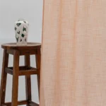 Ripple Fold Drapes | Lush Linen Sheer - Peach - Curtain | Curtain Avenue