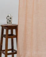 Ripple Fold Drapes | Lush Linen Sheer - Peach - Curtain | Curtain Avenue