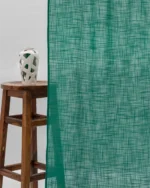 Ripple Fold Drapes | Lush Linen Sheer - Peacock - Curtain | Curtain Avenue