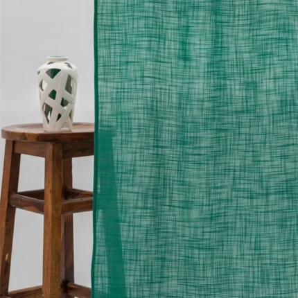 Ripple Fold Drapes | Lush Linen Sheer - Peacock - Curtain | Curtain Avenue