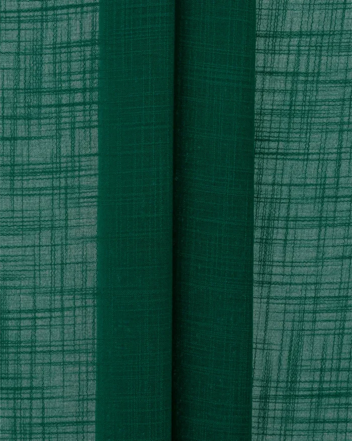 Roman Shades | Lush Linen Sheer - Peacock - Folded | Curtain Avenue