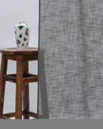 Lush Linen Sheer - Black Ripple Fold Curtains