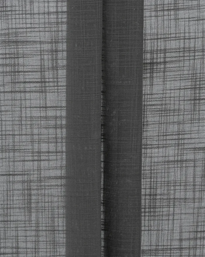 Lush Linen Sheer - Black Ripple Fold Curtains - Image 2