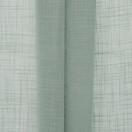 Roman Shades | Lush Linen Sheer - Sky - Folded | Curtain Avenue