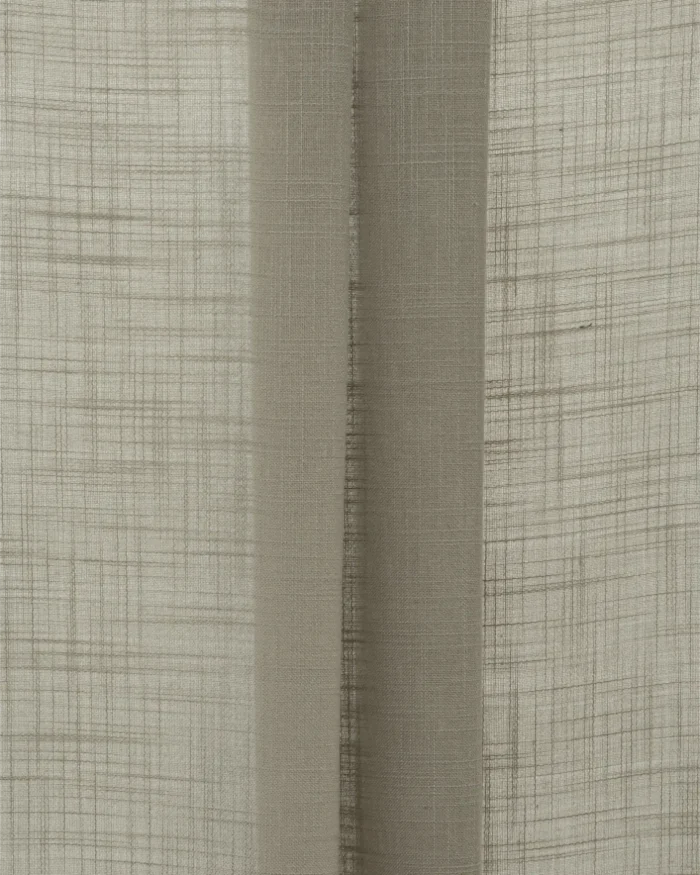 Roman Shades | Lush Linen Sheer - Taupe - Folded | Curtain Avenue