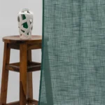 Lush Linen Sheer - Teal Custom Curtains