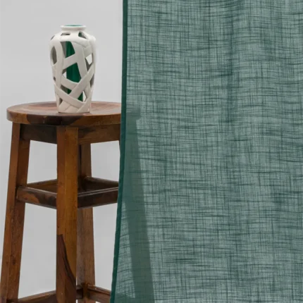 Ripple Fold Drapes | Lush Linen Sheer - Teal - Curtain | Curtain Avenue