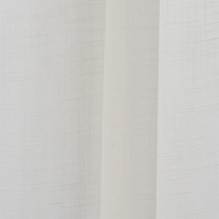 Roman Shades | Lush Linen Sheer - White - Folded | Curtain Avenue