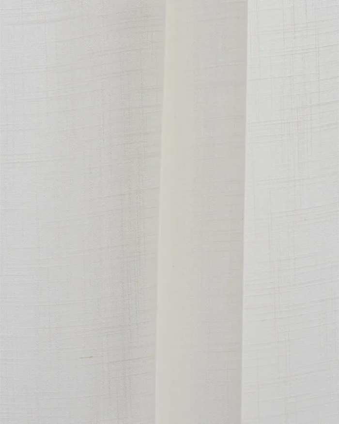 Roman Shades | Lush Linen Sheer - White - Folded | Curtain Avenue