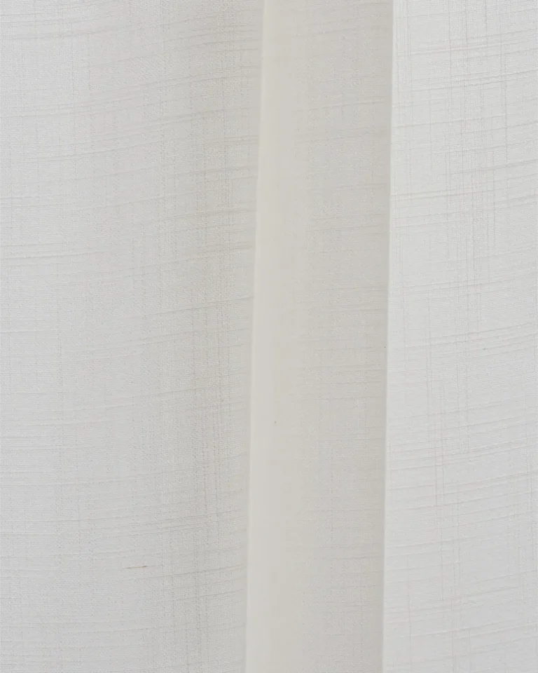 Roman Shades | Lush Linen Sheer - White - Folded | Curtain Avenue