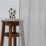 Mercer Striped Sheer Ripple Fold Curtains- Gray