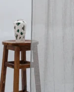 Mercer Striped Sheer Ripple Fold Curtains- Gray