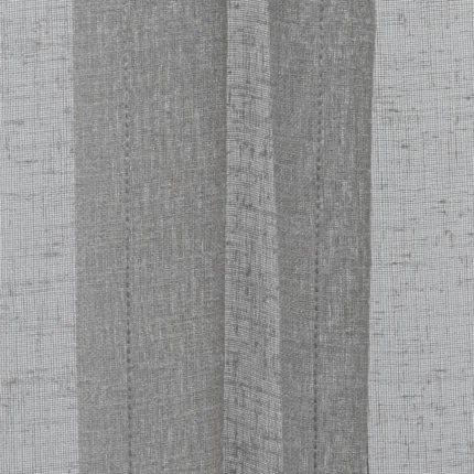 Curtains | Mercer Striped Sheer - Gray - Folded | Curtain Avenue